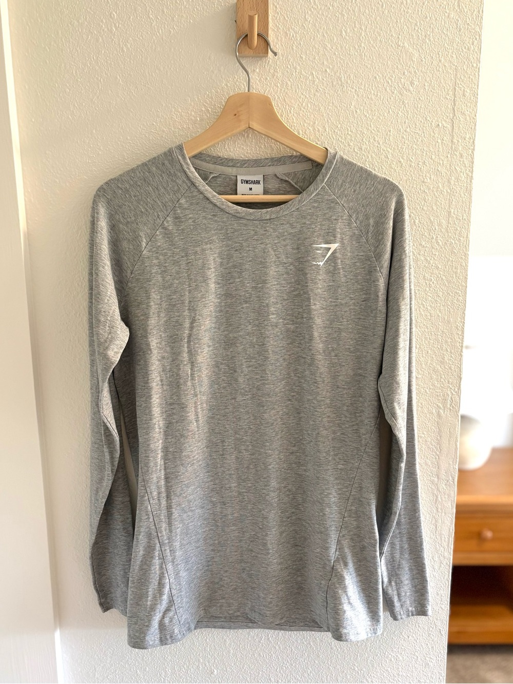 Gymshark Men’s Light Grey Long Sleeve Crew